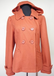 burnt orange peacoat