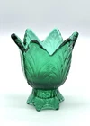 Vintage Fenton Emerald Green Tulip Two Way Candle Holder
