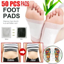 50X Detox Foot Patches Pads Body Toxins Feet Slimming Deep Cleansing Herbal Pad