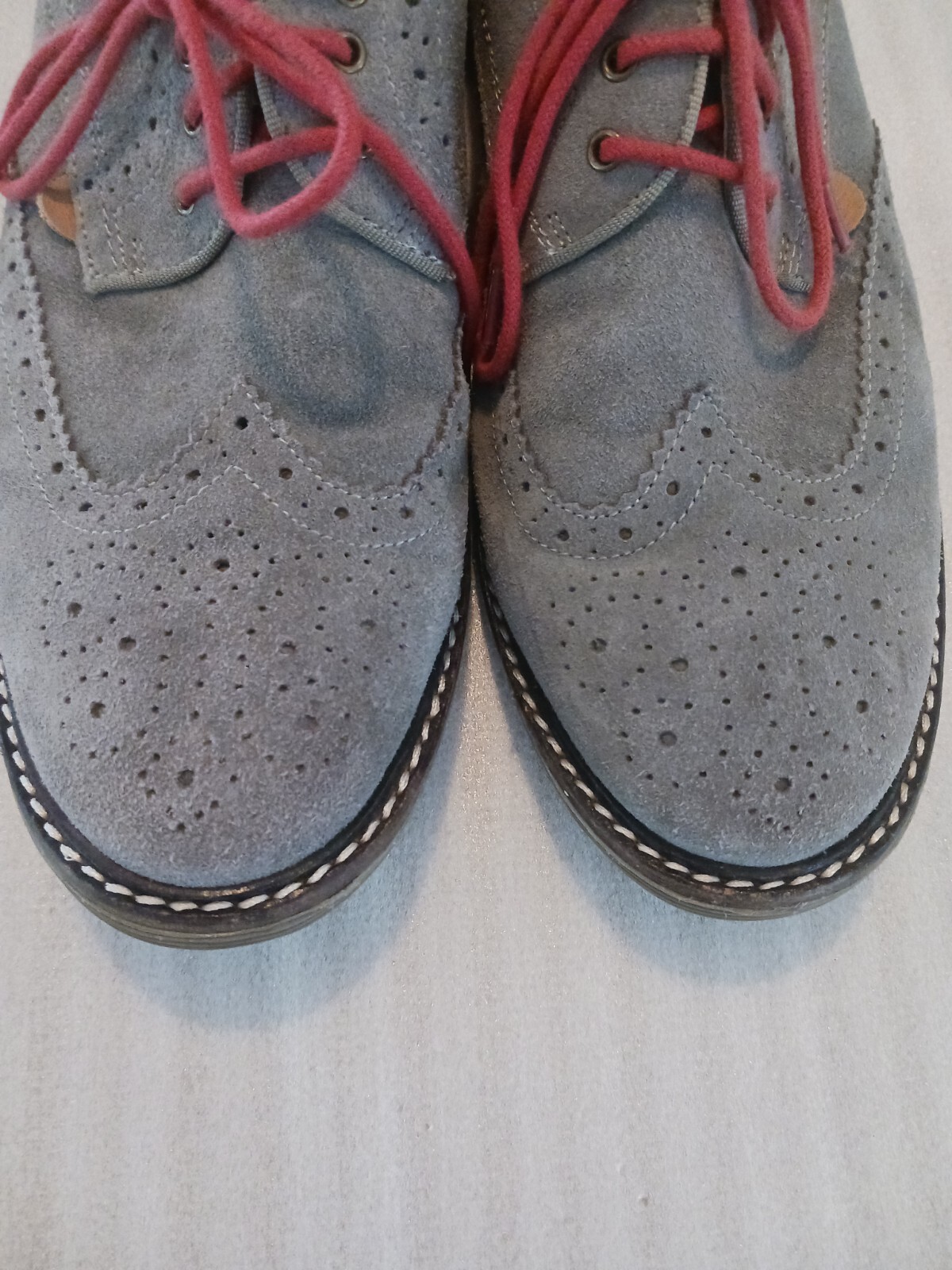 SAOLA Scarpe eleganti Oxford Zigi Soho da uomo grigio pelle scamosciata. Taglia 8 5.