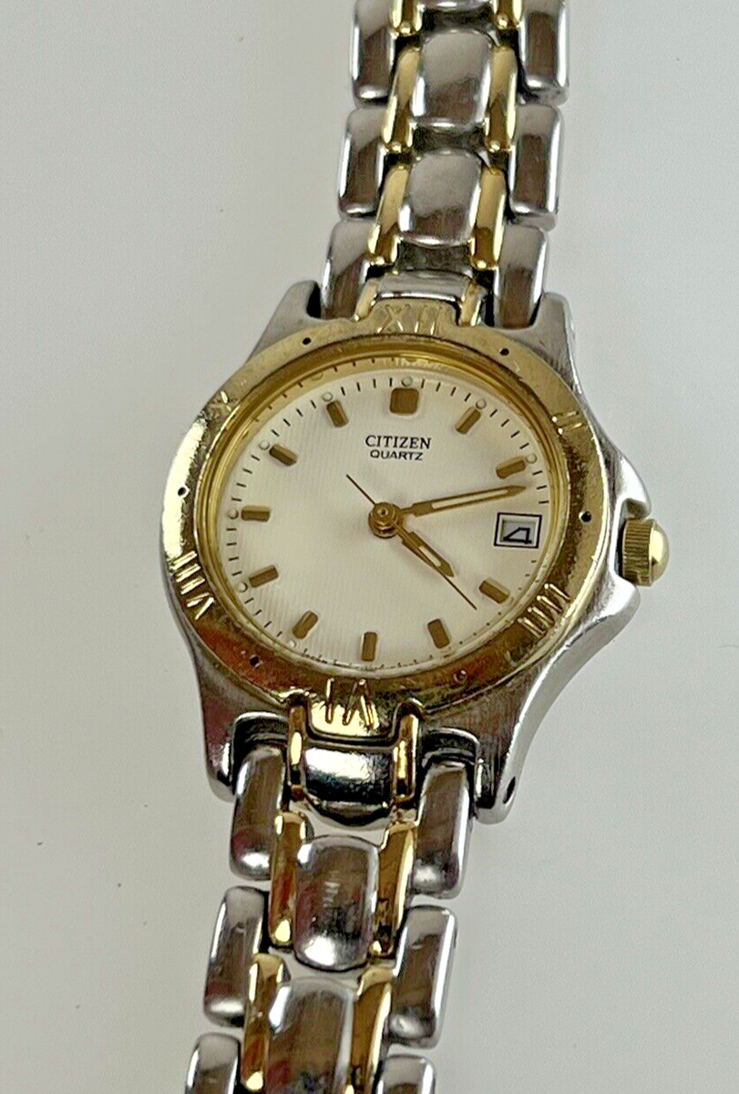 Vintage CITIZEN Women's 26mm Quartz Watch Date Gold Steel Vintage CITIZEN Women's 26mm Quartz Watch Date Gold Steel
