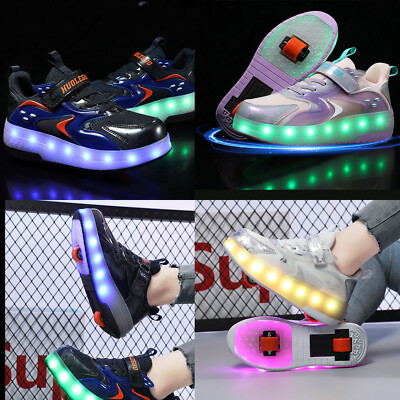 Boys Girls LED Wheels Skates Shoes Kids Wheels Flash