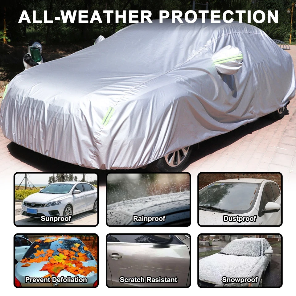 Cubierta de coche para Volkswagen Tiguan 190T todo clima sol polvo agua nieve resistente Foto 3 de 4