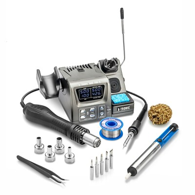 #ad X Tronic 7040 PRO X Small Footprint Hot Air Rework amp; Soldering Iron Station Kit $139.80