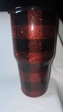 Vaso de bebida Ozark Trail con tapa 20 oz aislado al vacío, brillo a cuadros Buffalo