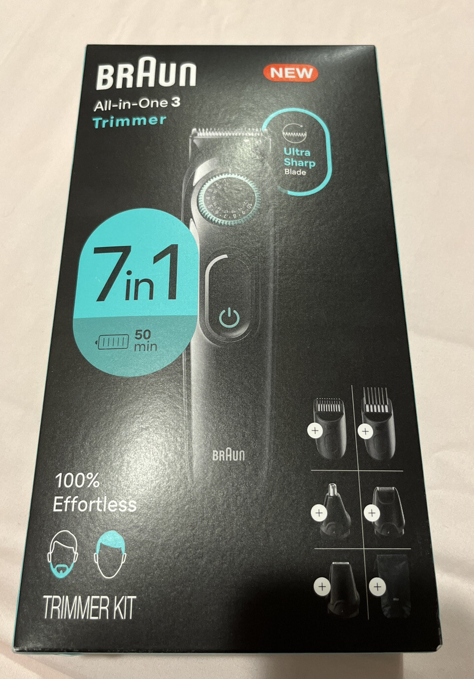 Braun Series 3 3470 All-in-One 7-in-1 Grooming Kit with Beard Trimmer for Men.