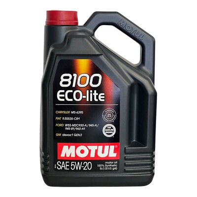 5 Liter MOTUL 8100 eco-lite 5W-20 Motoröl GM / Opel dexos1 Gen2 Ford Fiat 5W20