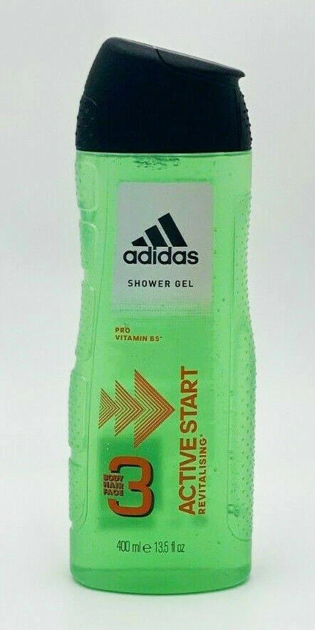 saltar asesinato Brillante ADIDAS MEN ACTIVE START 3IN1 BODY WASH HAIR FACE SHOWER GEL 400 ML | eBay