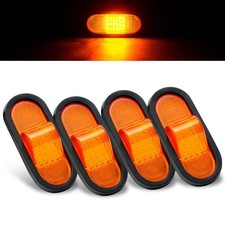 6.5 inch Trailer Turn Signal Lighgts 6Inch Oval LED Mid Turn Signal Amber 4PCK