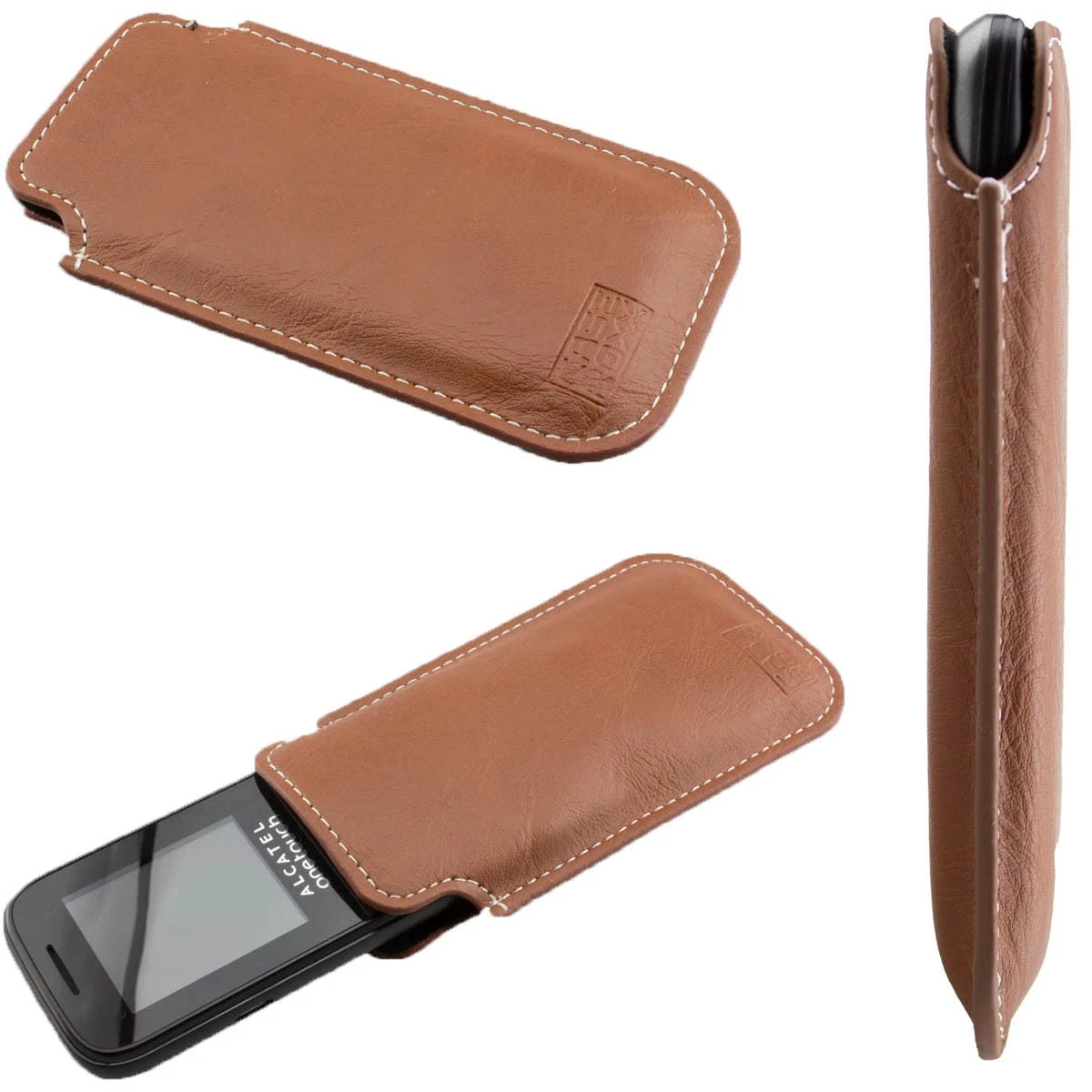 Housse Etui Luxe Universel CUIR Horizontal D ~ Alcatel OT280 / OT331 / OT332