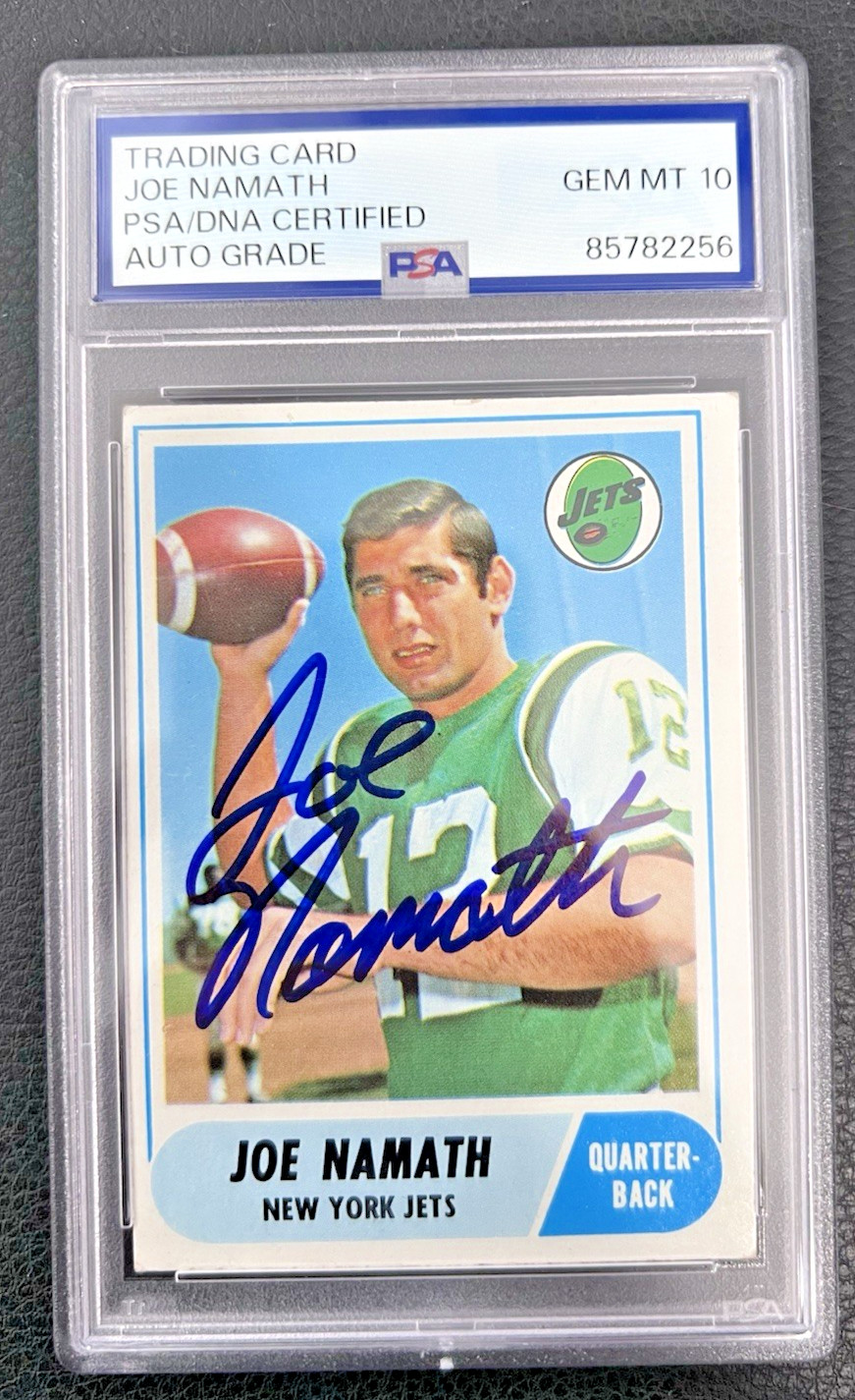 1968 Topps - Joe Namath #65 Auto Grade GEM MT 10 - PSA/DNA Certified Signature