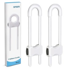 U-Shaped Child Locks for Cabinets 2 Pack