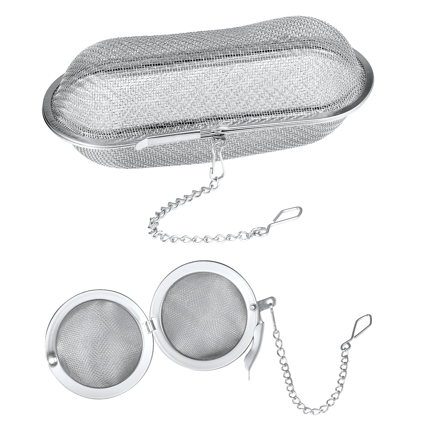 2Pcs Ultrasonic Cleaner Baskets, Fine Mesh Stainless Steel Parts Cleaning Basket