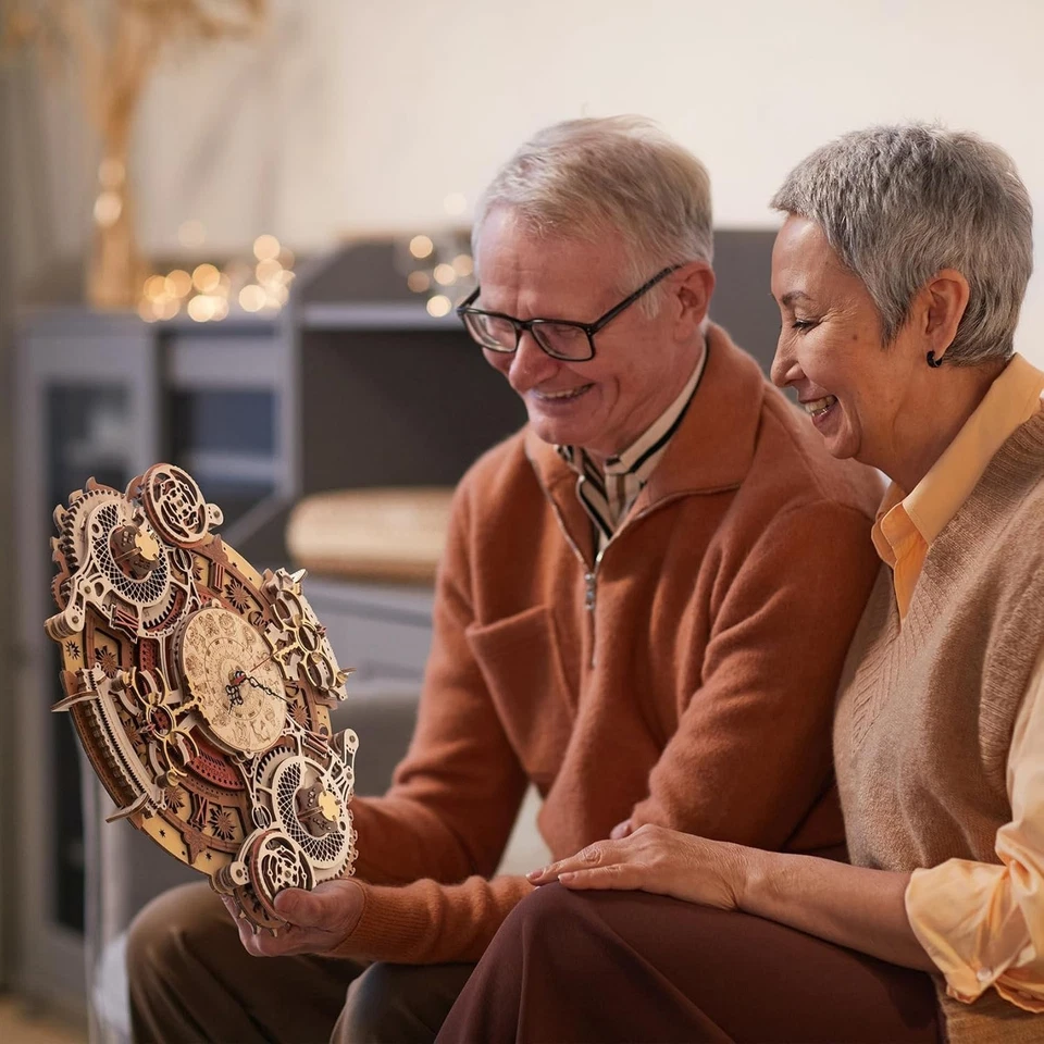 Retro Wooden Clock Puzzle Kit for Adults - Image 4 of 4