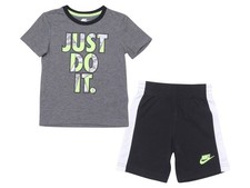 Nike Little Boy's Tide Pool T-Shirt  Shorts 2-Piece Set Black