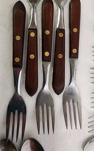 Vintage WF Washington Forge USA Town & Country Wood Handle 46 Piece Lot - Picture 9 of 24