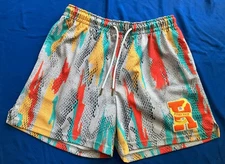 RYOKO RAINS Men's Mesh Shorts w/ Pockets, Drawstring & Elastic Waist Size AXXL