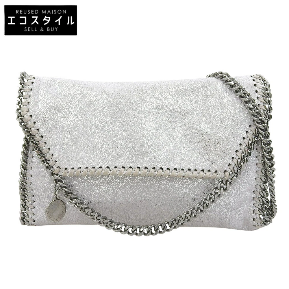 Stella McCartney — Stella McCartney Falabella Mini Flap Shoulder Bag Silver