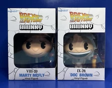 BHUNNY Back to the Future Marty McFly VIII-20 & Doc Brown IX-20 Vinyl Figure Lot