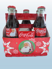 COCA COLA HOLIDAY EDITION 2007 UNOPENED 8 OZ FULL BOTTLES 6 PACK