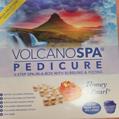 La Palm Spa Volcano Spa Pedicure Honey Pearl 6-Step Kit, Paraben Free, Aloe