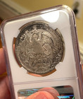 (#101854) Mexico: 1844 ZS OM  8 reales. NGC AU 55. Zacatecas Mint!  (see video!) — photo 4