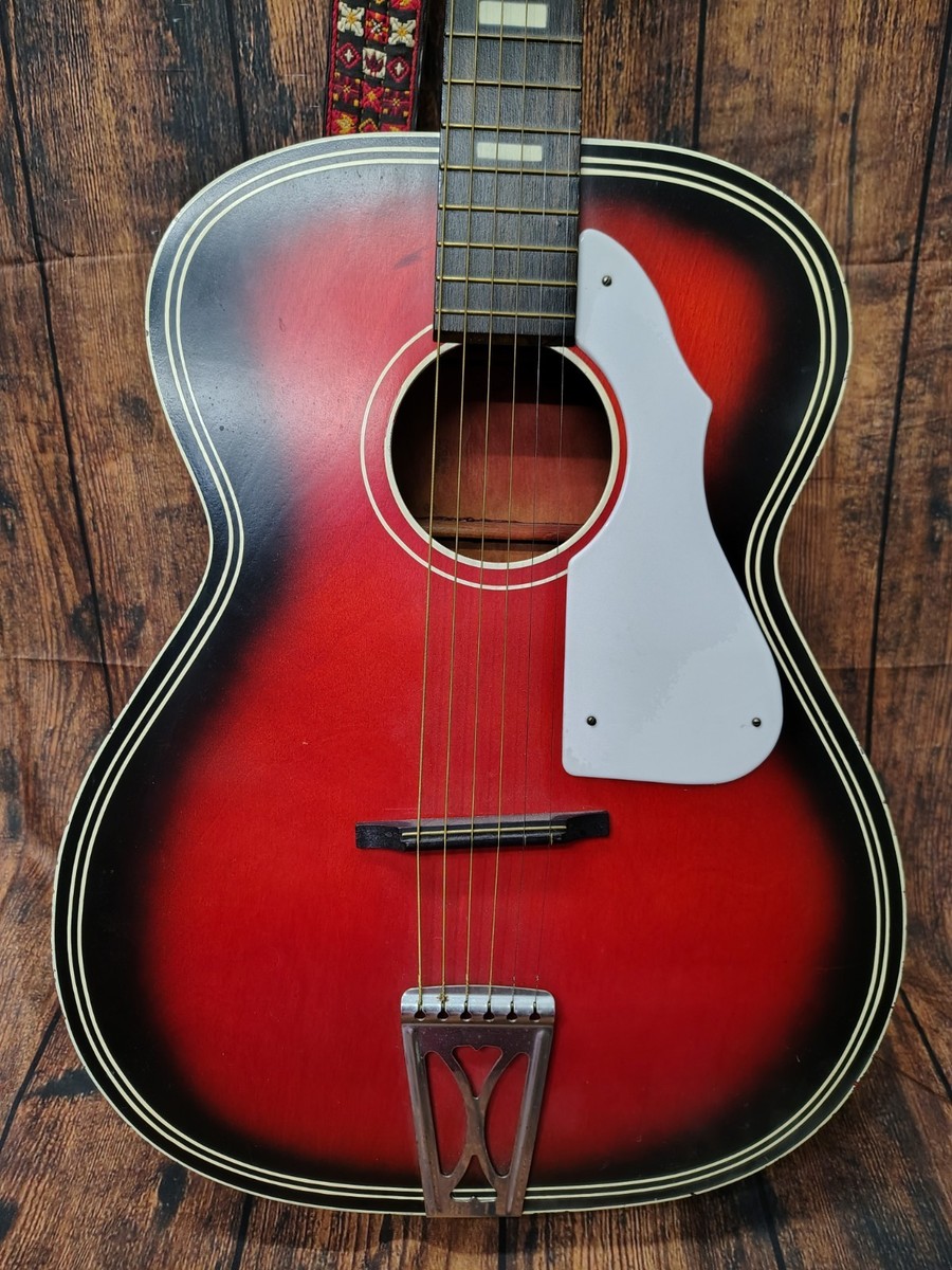 Vintage 60's Harmony Stella H1141 Grand Concert Redburst Acustic Vintage 60's Harmony Stella H1141 Grand Concert Redburst Acustic