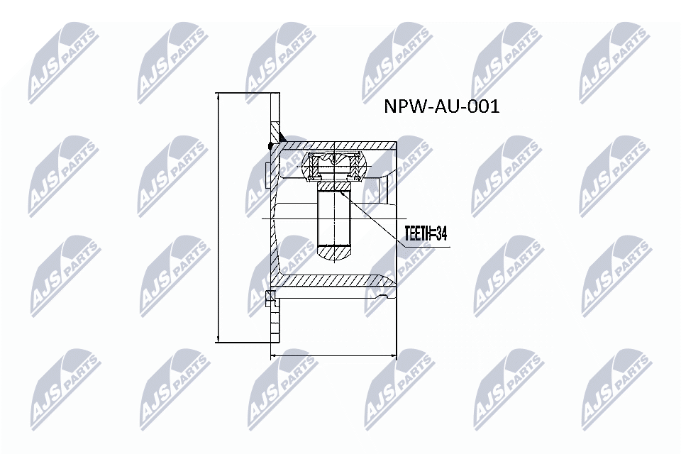 N.T.Y. NPW-AU-001.NTY Joint Kit, drive shaft for AUDI,SEAT,VW
