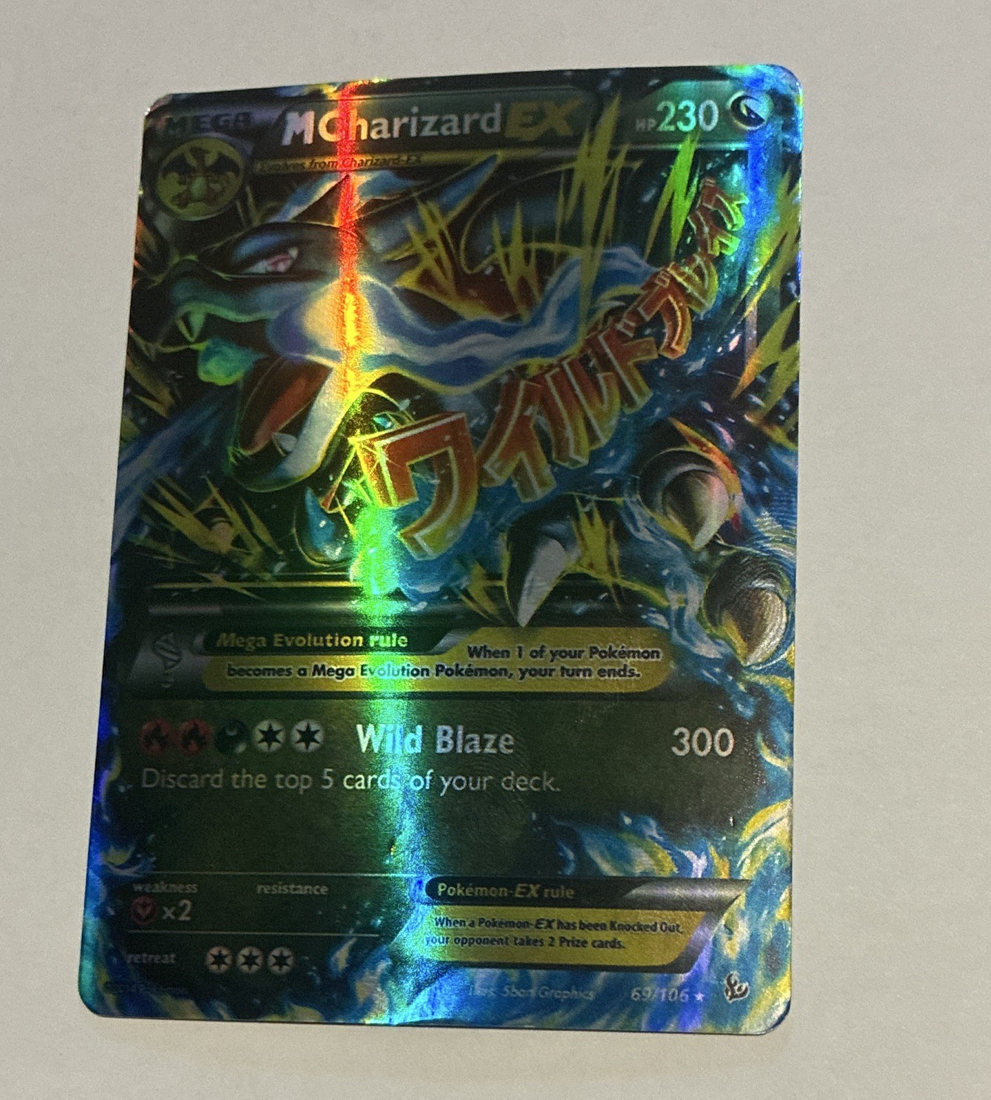 Pokémon TCG M Charizard EX Flashfire 108/106 Secret Rare Mega Full Art Holo