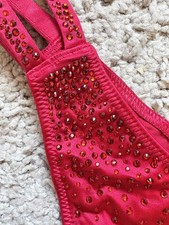 NWT VICTORIA'S SECRET BLING SHINE SCATTERED RHINESTONE THONG PANTY - L