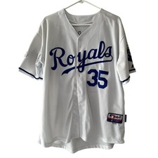 Kansas City Royals Eric Hosmer Majestic Button Up Jersey Sz 48 World Series 2015
