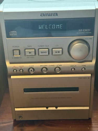 2002 Aiwa (XR EM-20) Mini Hi-Fi Stereo Tuner/CD/Cassette Tape Not Tested - Picture 2 of 10