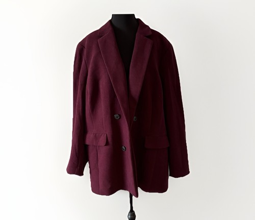 Talbots Open Front Sports Coat Women’s 20 W PLUS Burgundy Office Professional