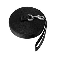 Hunde Schleppleine Nylon Trainingsleine Outdoor Schwarz 360 Grad Clip 10M 2Cm