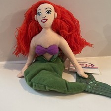 Vintage Disney Mini Bean bag Plush Little Mermaid Ariel 8" Disney Store