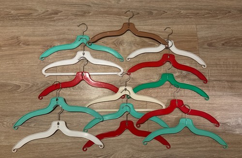 14 Original DDR VEB PRETA Kunststoff Plastik Kleiderbügel Hosenbügel Rockbügel