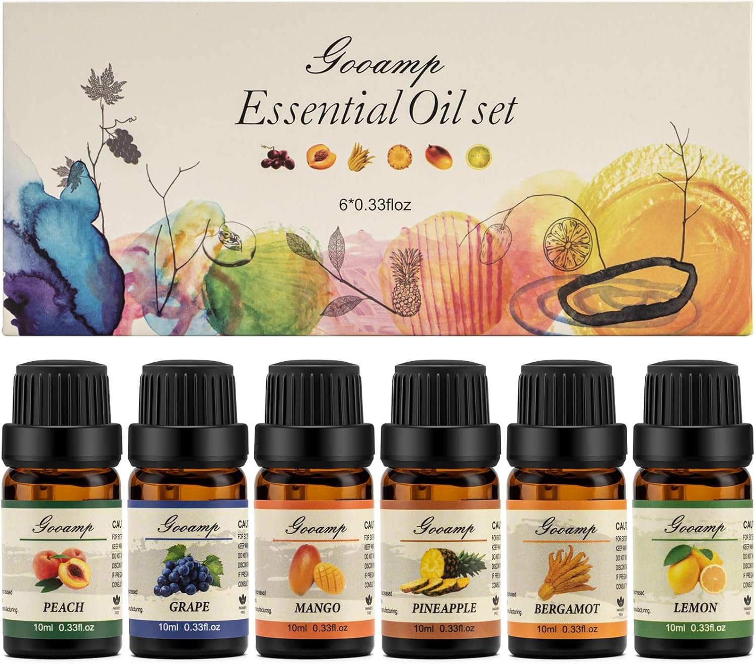 Essential Oils Set-Top 6 Organic Blends for Diffusers, Candle Making, Aromathera-image