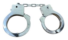 Jarv Silver Plastic Toy Handcuffs No Keys Costume Role Play Prop - READ