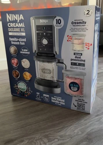 Ninja Creami Deluxe Ice Cream and Frozen Drink Maker NC501UK 10-in-1 Family XL.