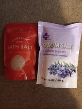 himalayan pink bath salt and lavendar scented epsom salt
