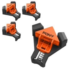 PONY 4-Pack Corner Clamp for Woodworking, 90 Degree Right Angle Clamp, Light-...