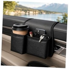 Leather Car Window Armrest,Upgraded Window Car Door Armrest with 2 Large