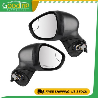 Driver & Passenger Mirror For Ford Fiesta Power Signal Lamp Blind Spot 2014-2016
