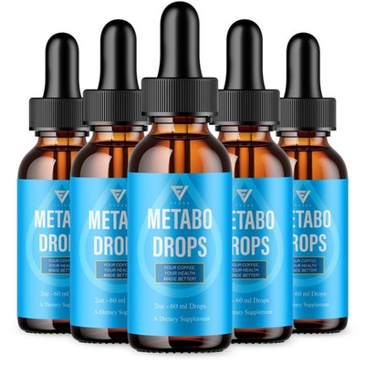 (5 Pack) Metabo Weight Management Liquid Supplement, Metabo Premium Drops (10oz)