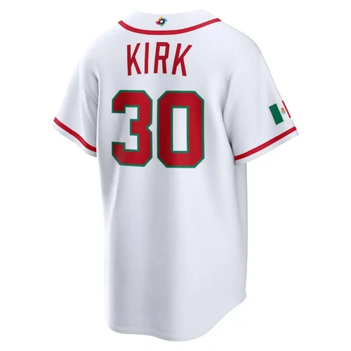 Men's Mexico Baseball Alejandro Kirk White 2026 World Baseball Printed Jersey