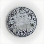 No Date Canada 50 Cents, 0.800 Silver Coin, FREE SHIPPING