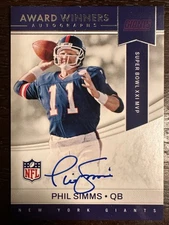 Phill Simms ON CARD auto