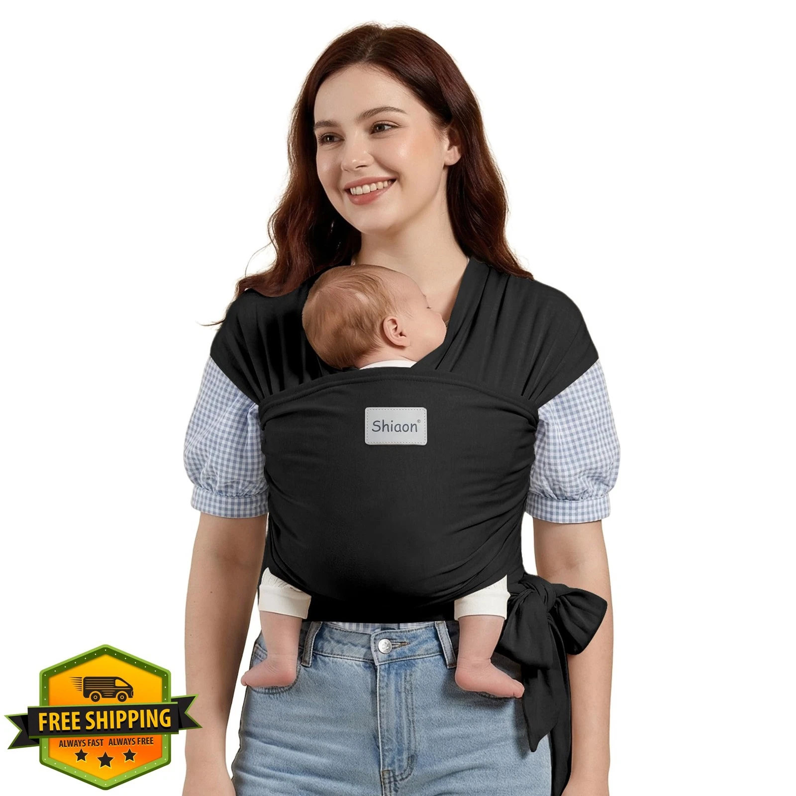 Shiaon Baby Wrap Carrier Black
