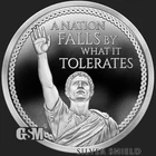 2026 Silver Shield A NATION FALLS - 1oz .999 Silver Proof - Pre Sale