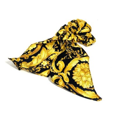 VERSACE Greca logo Hair Ties Hair Accessories Bicolor Shush silk yellow/Black